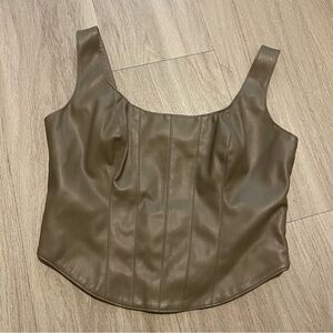 Abercrombie & fitch pleather crop top